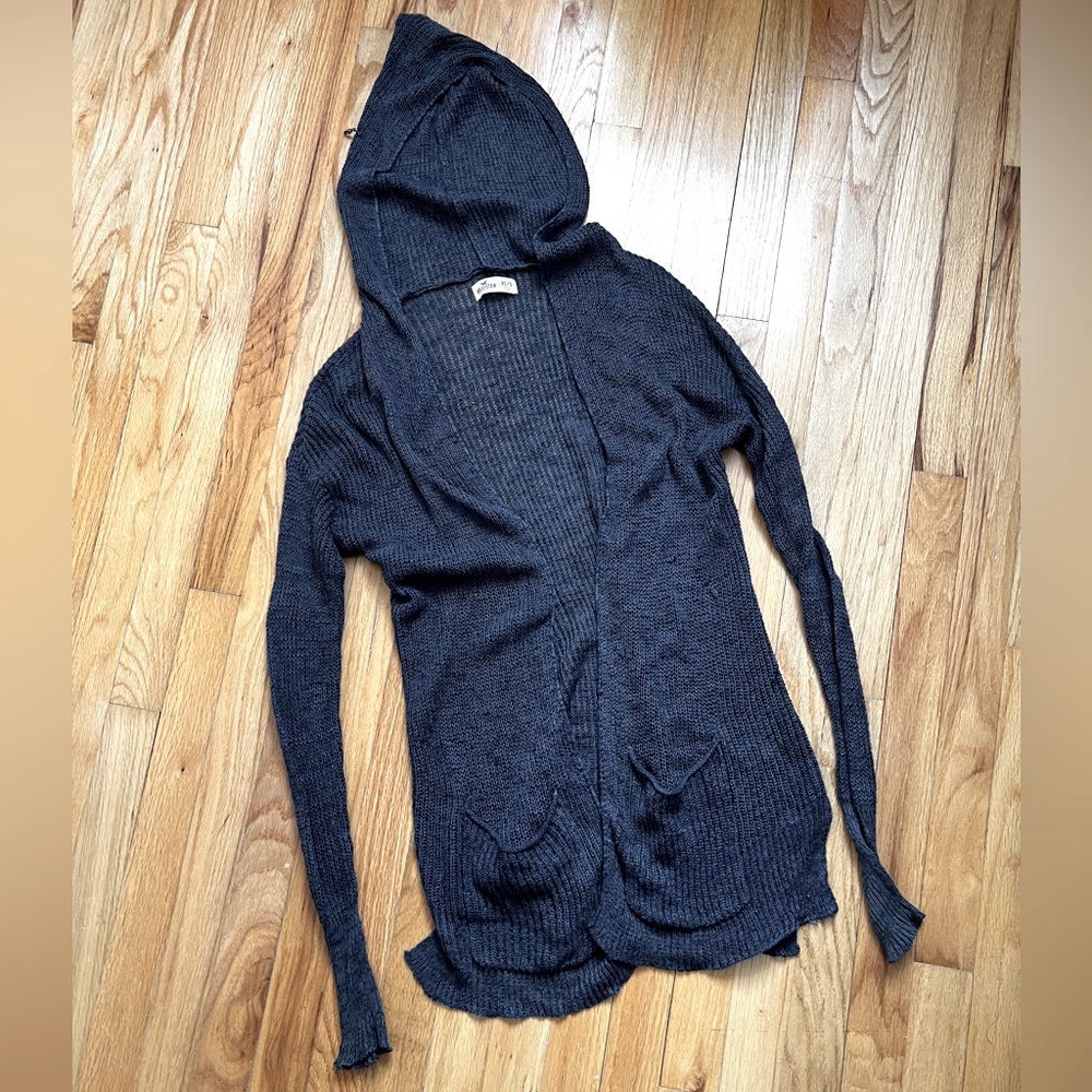 Hollister Dark Blue Relaxed Cardigan